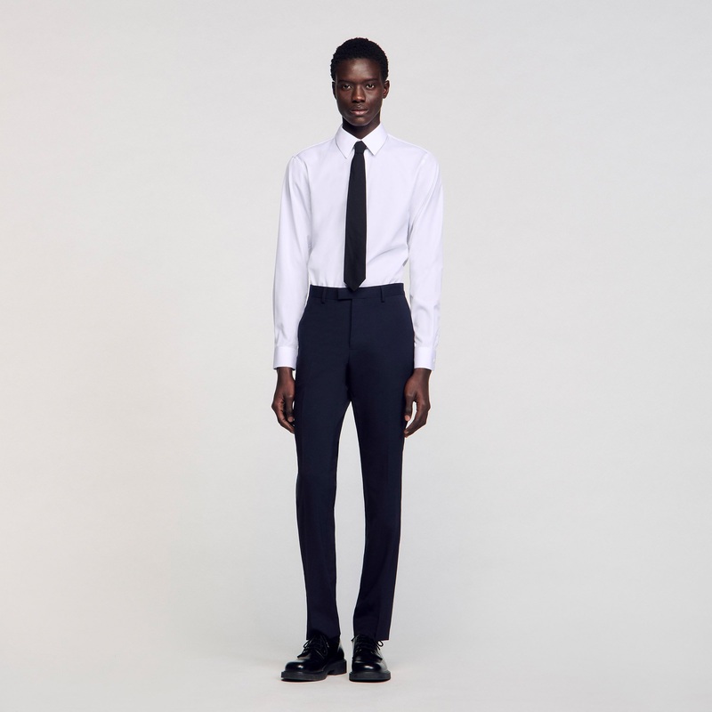 Classic wool suit pants