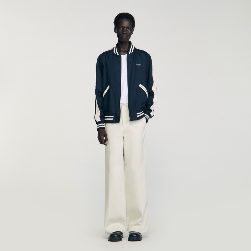 College-style varsity jacket