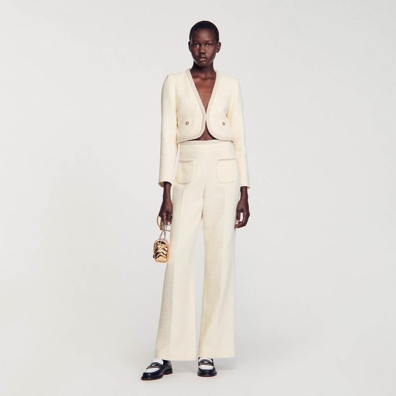 Cropped tweed jacket