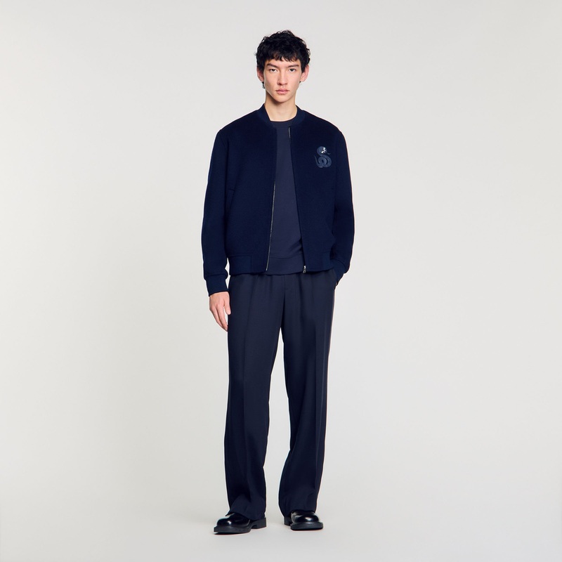 Double-faced snake-detail jacket