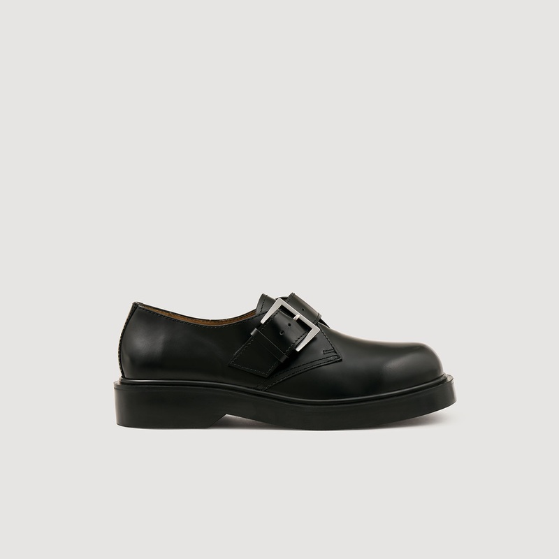 Glazed leather loafers