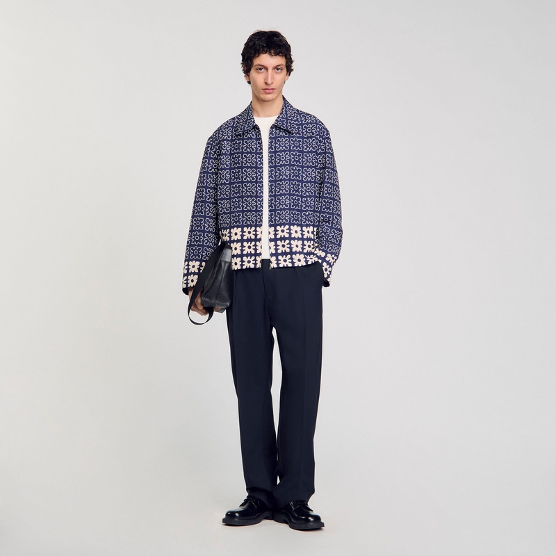 Jacket with floral motif