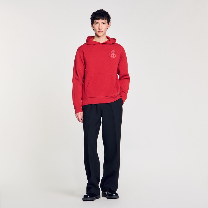 Knit sweatshirt with snake detail