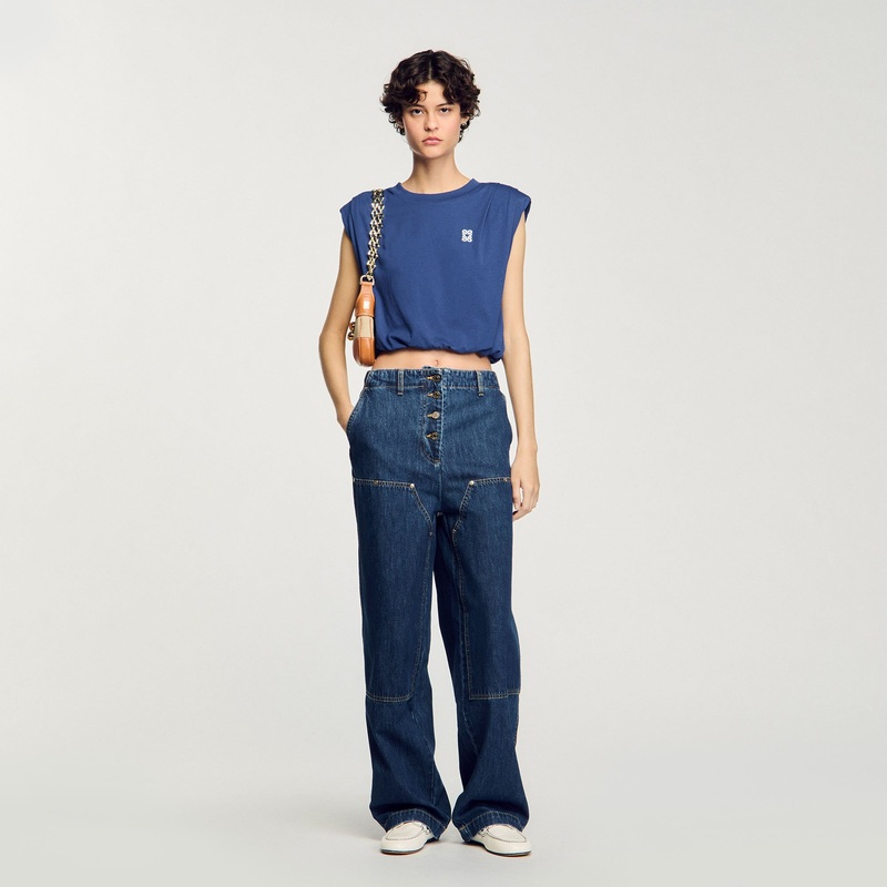 Short draped T-shirt