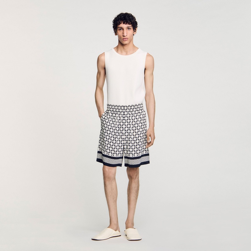 Square Cross flowy bermuda shorts