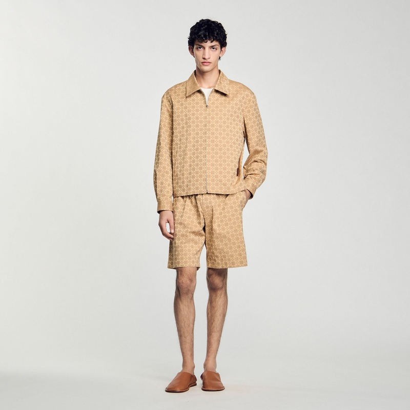 Square Cross zip-up jacket