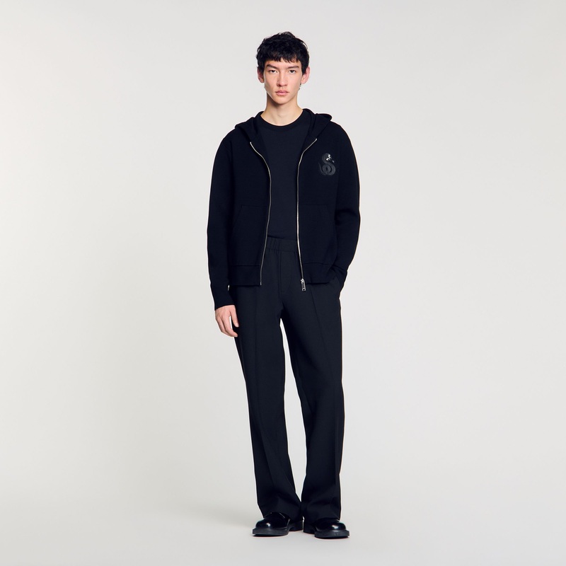 Zip-up cardigan with snake detail