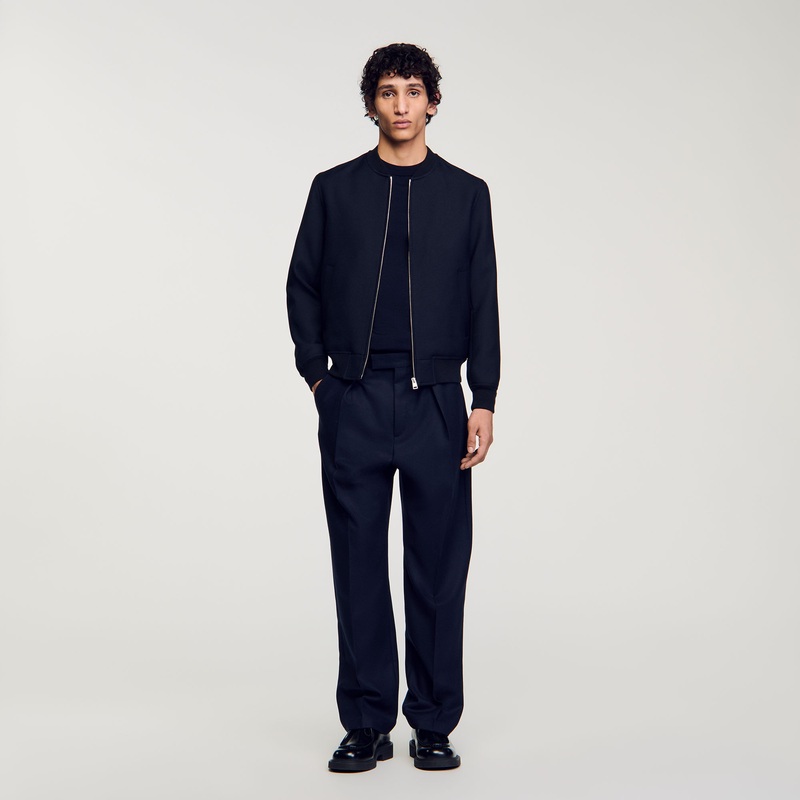 Zip-up varsity jacket