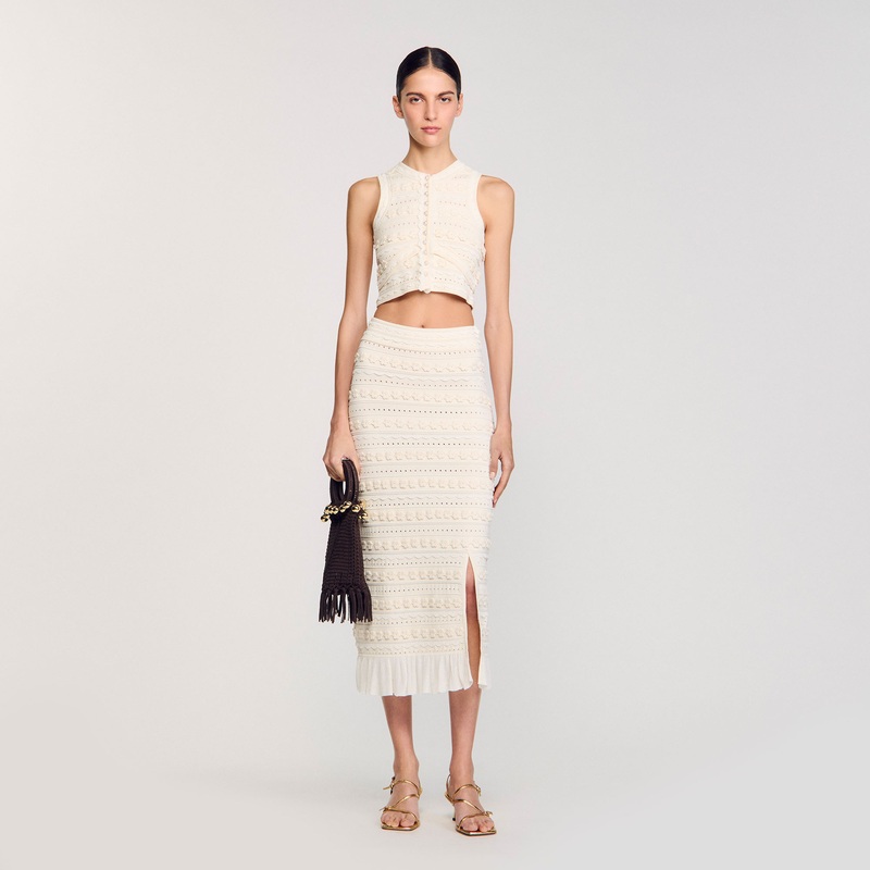 Crochet detail sweater