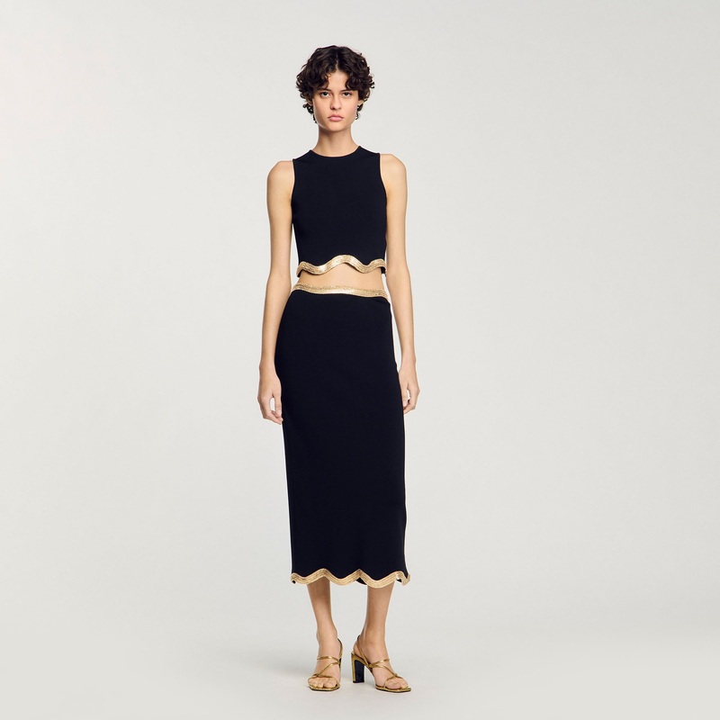 Cropped top with chain detail