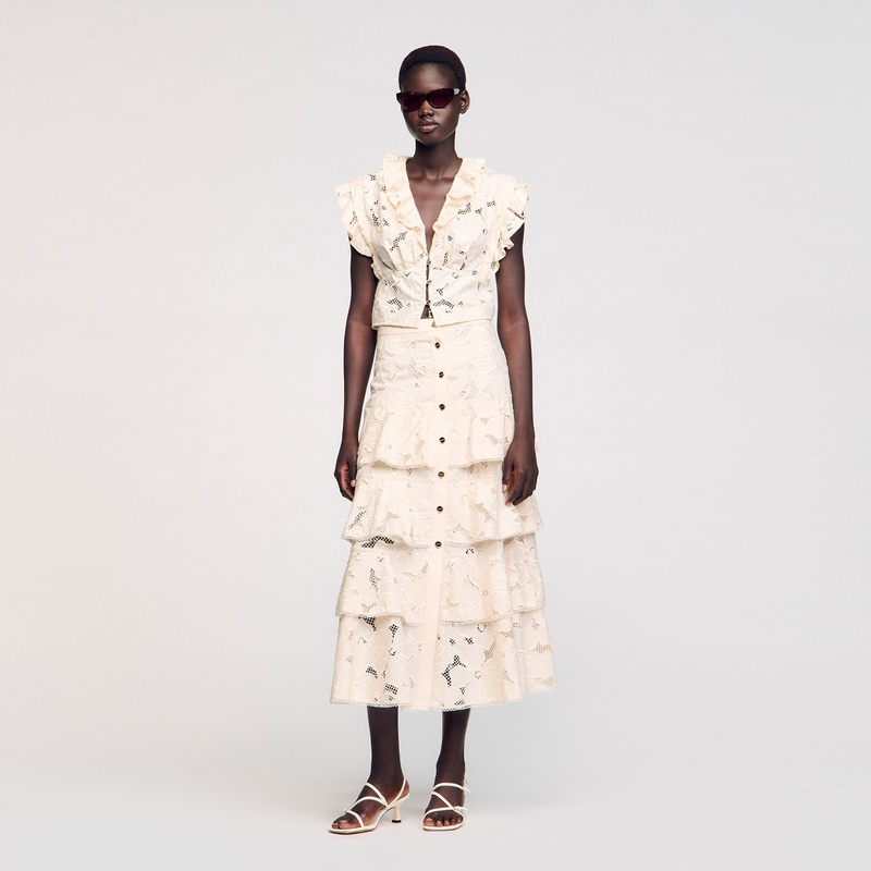 Embroidered crop top