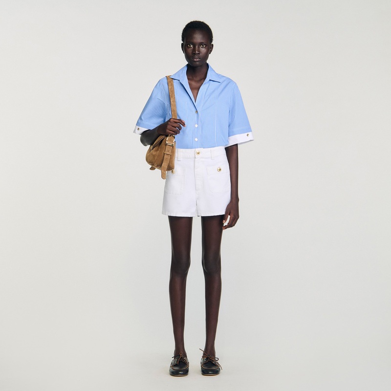 High waist denim shorts