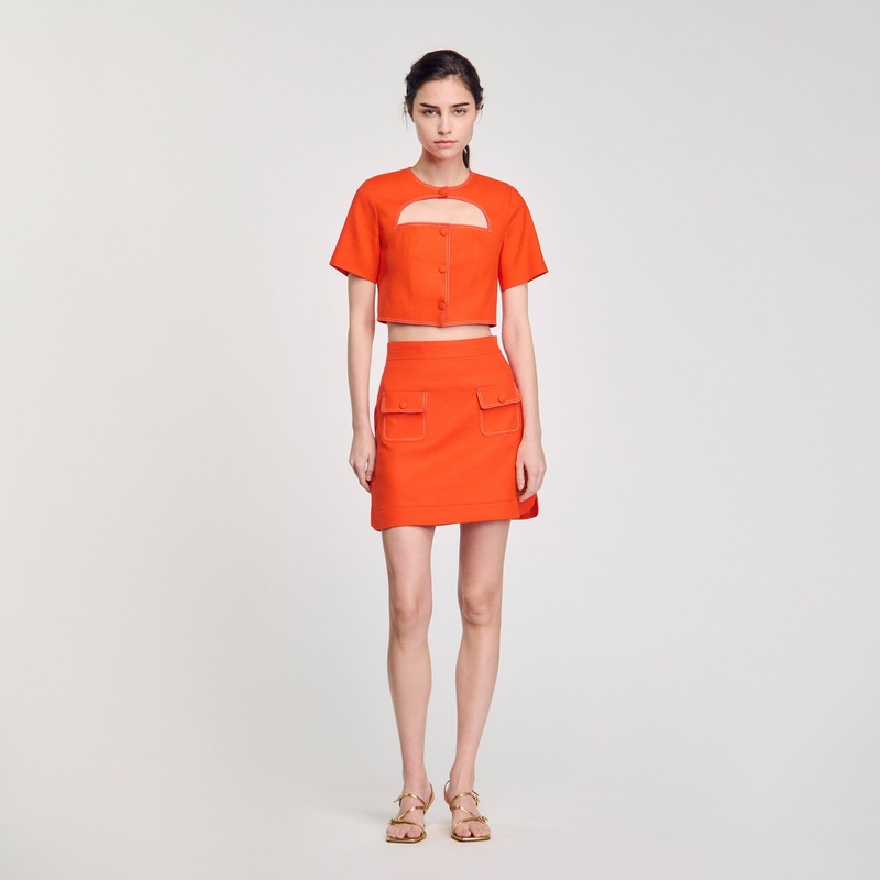 Mini skirt with pockets