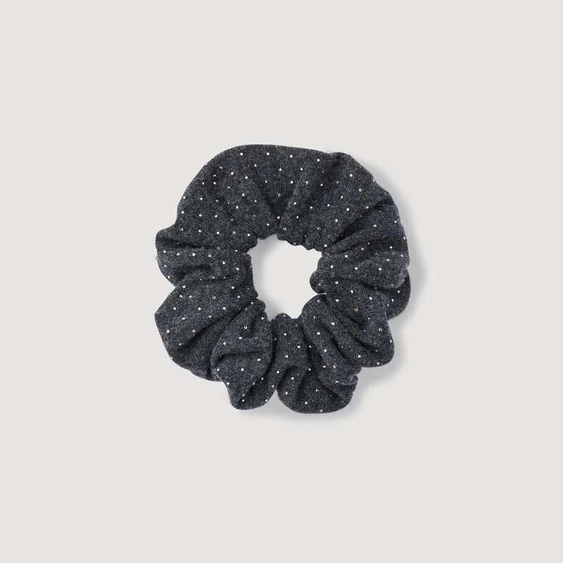Rhinestone knit scrunchie