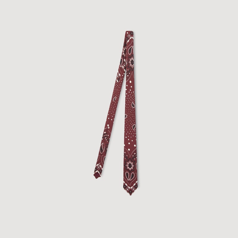 Silk paisley print tie