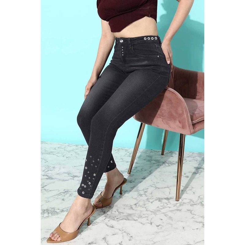 Women’s Stud Hole Denim Pants