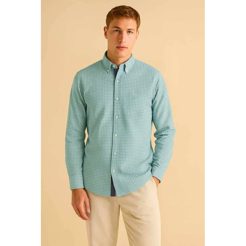 Eternity Men’s Slim Fit Houndstooth Casual Shirt