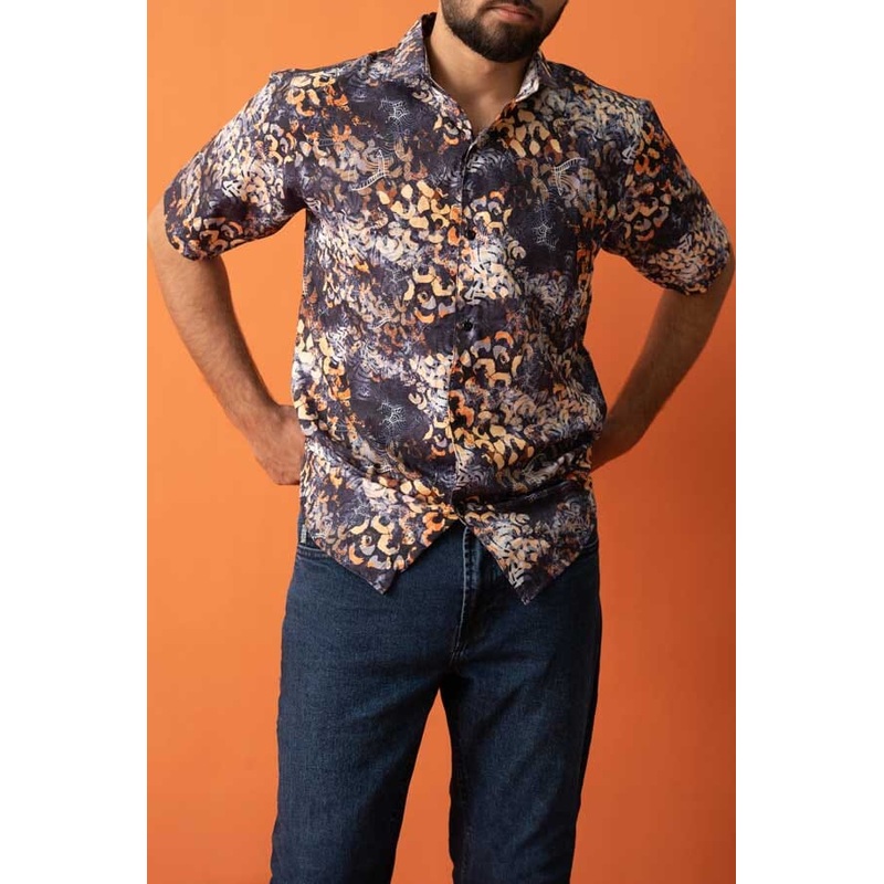 Gravity Men’s Floral Short Sleeve Casual Shirt