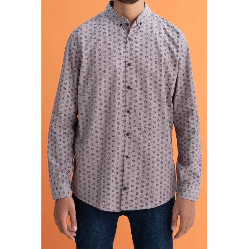 Gravity Men’s Printed Button Down Casual Shirt
