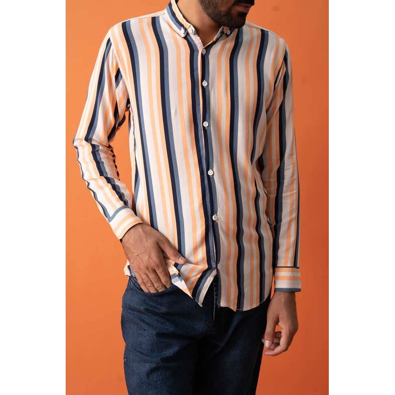 Gravity Men’s Striped Casual Shirt