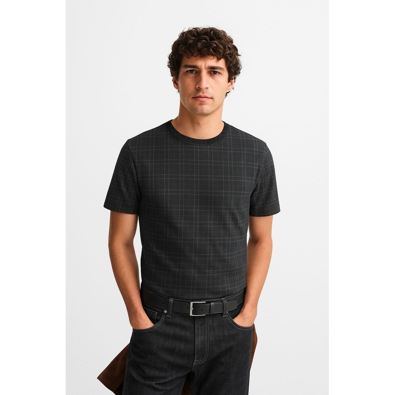 Max 21 Men’s Activewear Plaid Tee Shirt
