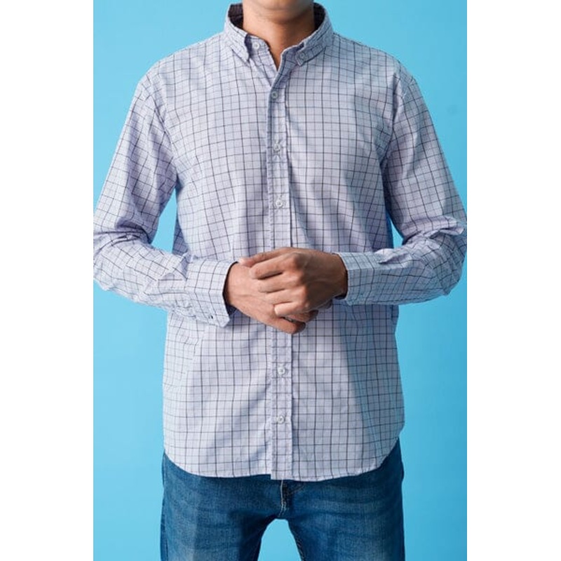 Polo Republica Men’s Grid Check Casual Shirt
