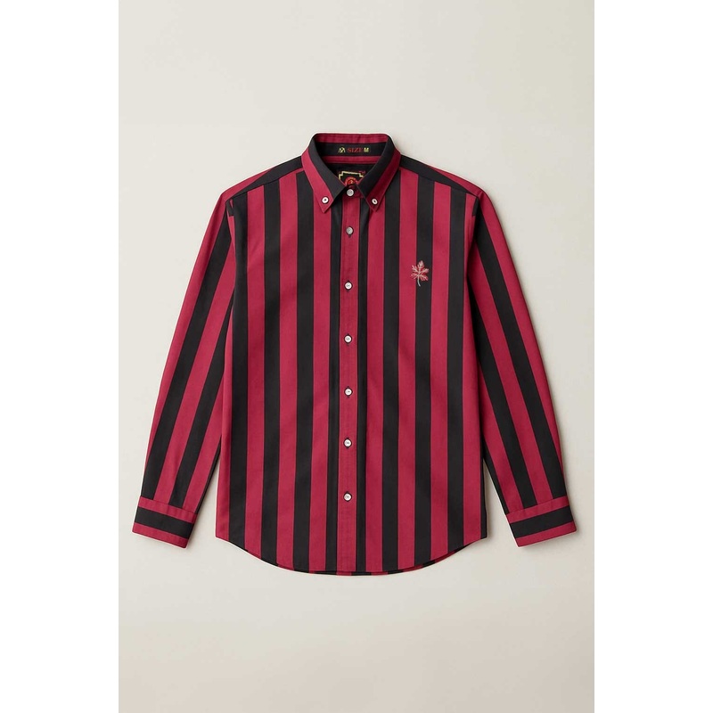 2 Much Men’s Striped Button Down Casual Shirt