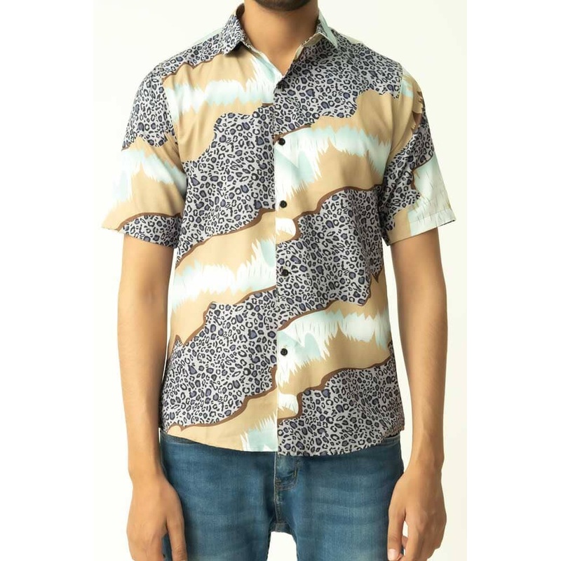 Gravity Men’s Printed Short Sleeve Austin Casual Shirt