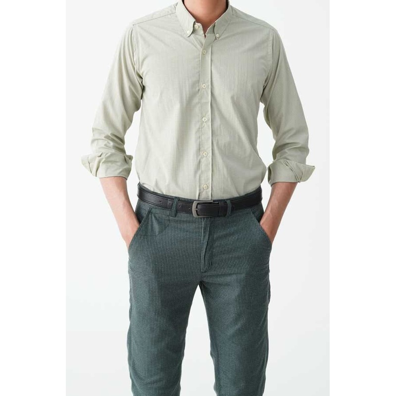 Jamclo Originals Men’s Button Down Micro Check Casual Shirt