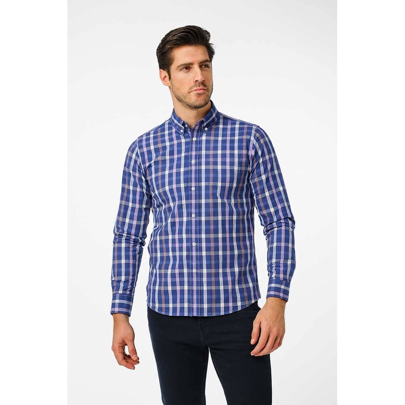 Eternity Men’s Slim Fit Checkered Casual Shirt
