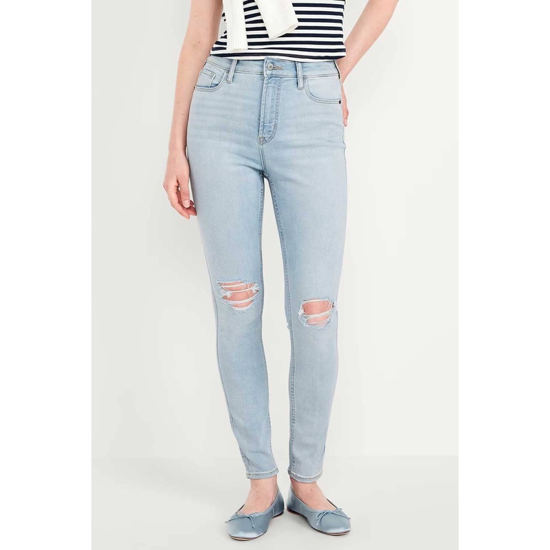 ON Women’s High Rise Distressed Skinny Denim