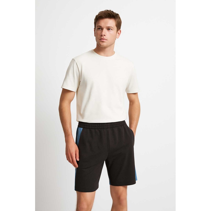 Men’s Contrast Panel Pique Shorts