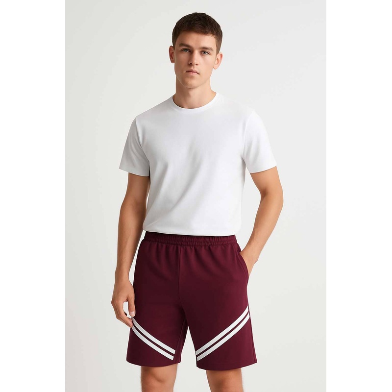 Men’s Contrast Striped Pique Shorts