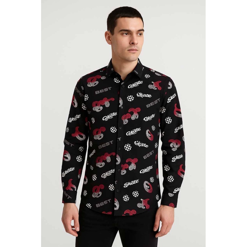 Scanners Men’s Graphic Casual Shirt
