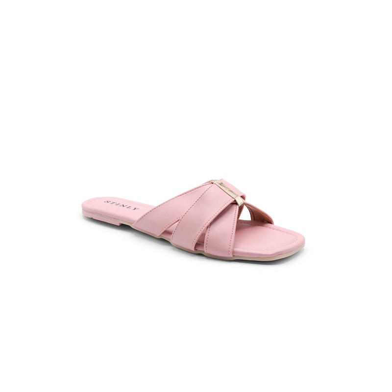 Stinly Women’s Metallic Buckle Flat Chappal