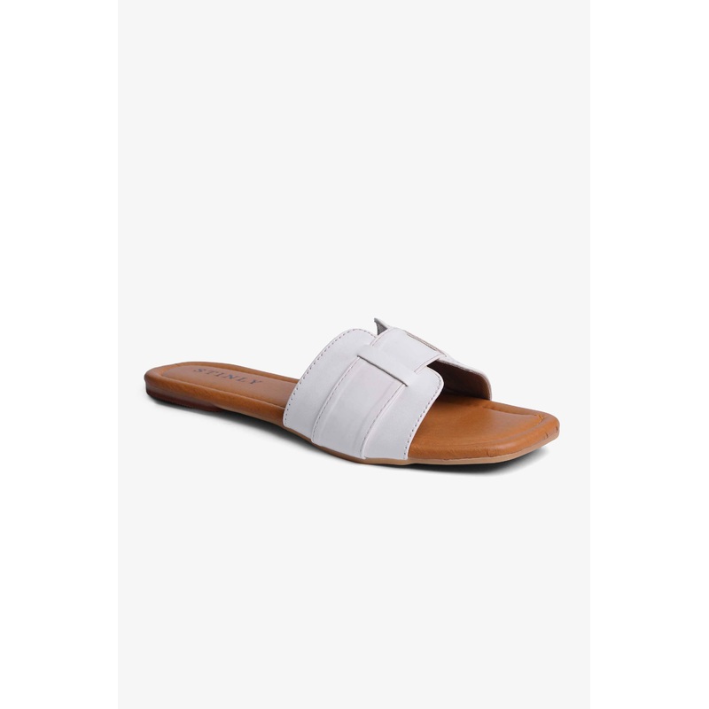 Stinly Womens Contrast H-Strap Flat Chappal