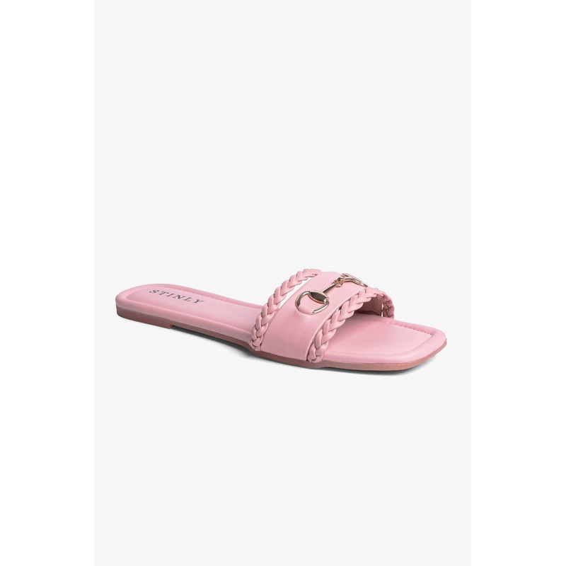 Stinly Womens Horsebit Flat Chappal