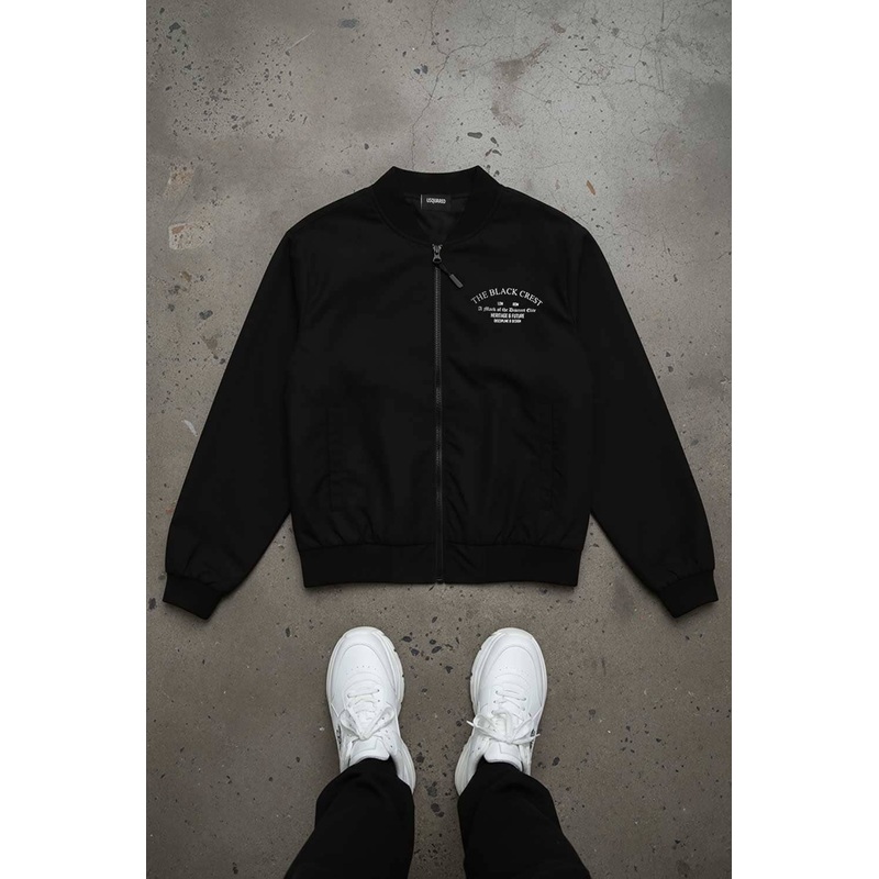 USQUARED Men’s The Black Crest Bomber Jacket