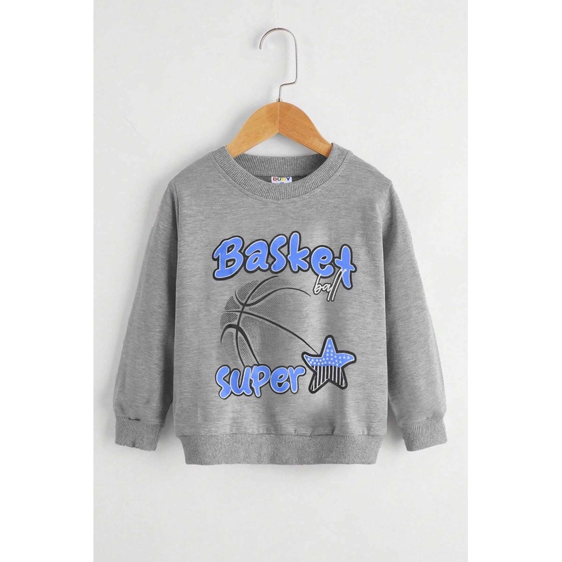 Dudy Kid’s Basket Ball Printed Fleece Sweatshirt