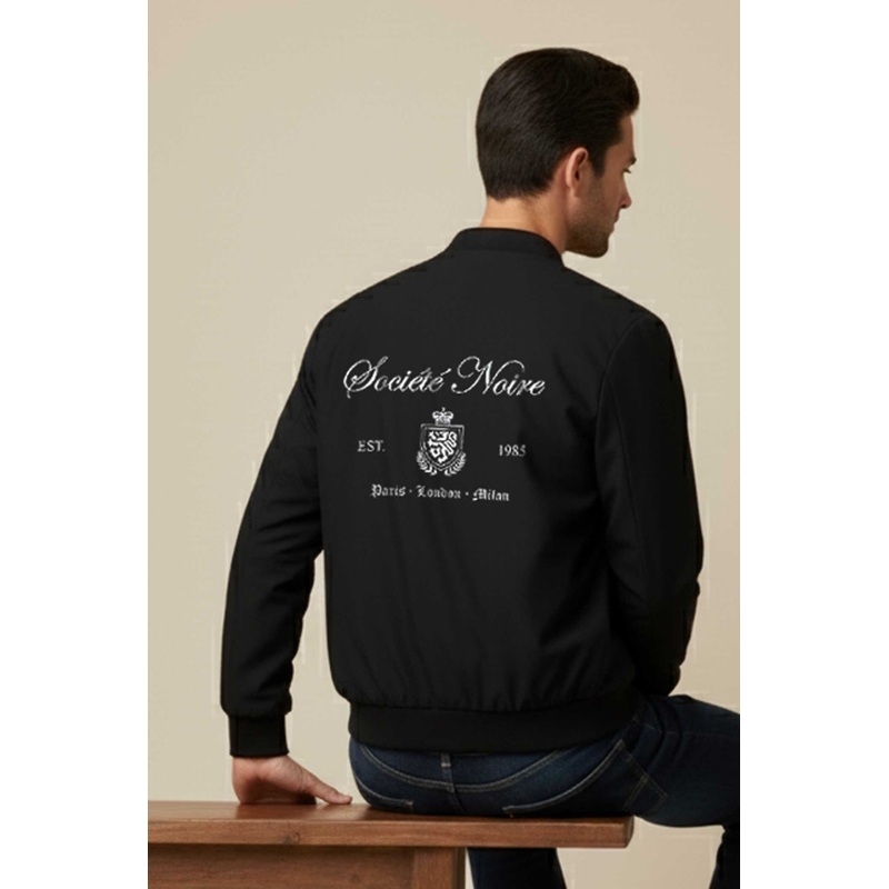 USQUARED Men’s Societe Noire Bomber Jacket