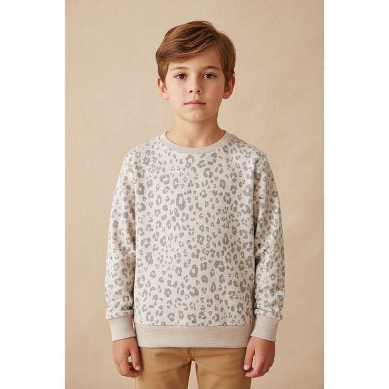 Kid’s Leopard Fleece Sweatshirt