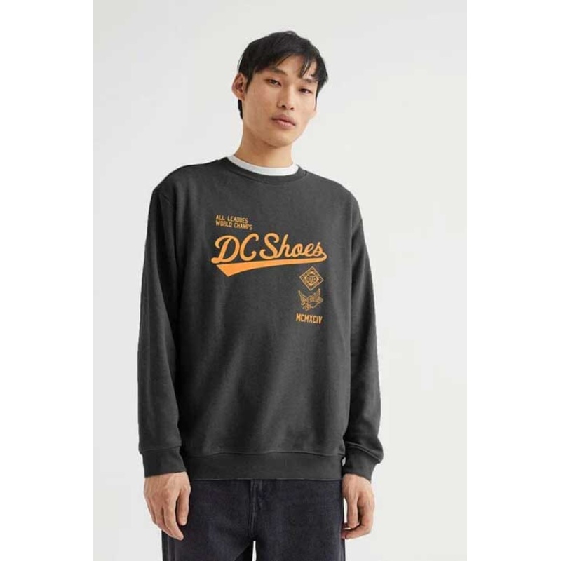 DC Men’s All Leagues World Champs Printed Crew Neck Fleece Sweat Shirt