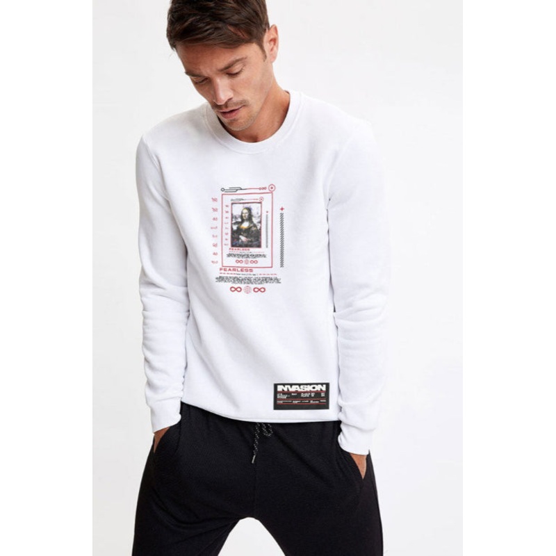 HAS Apparel Men’s Fearless Printed Long Sleeve Sweat Shirt