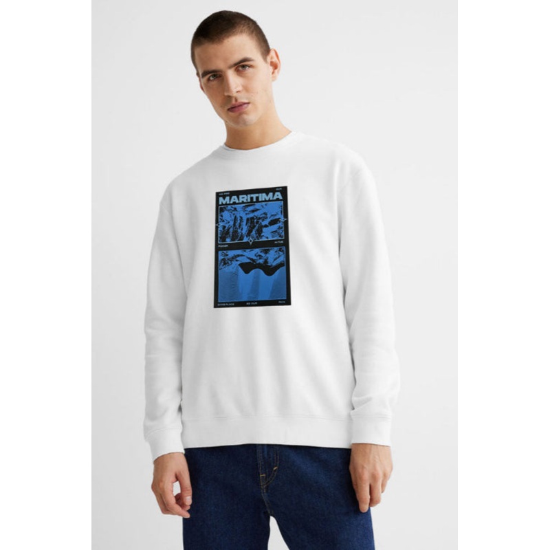 HAS Apparel Men’s Maritima Printed Long Sleeve Sweat Shirt