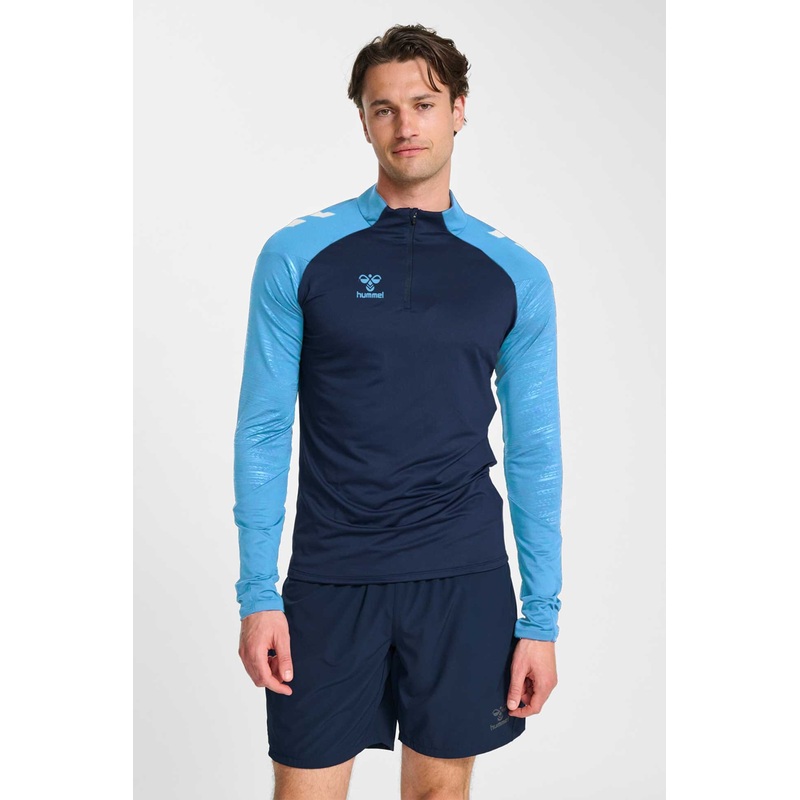 Hummel Men’s Thumbhole Contrast Activewear Quarter Zipper