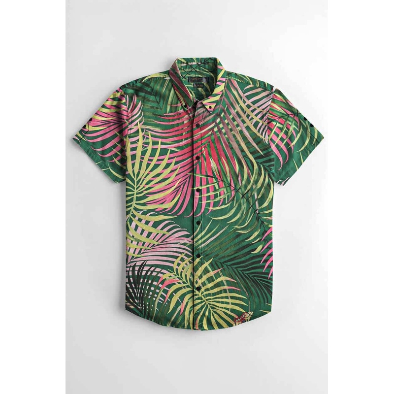 Nexoluce Men’s Slim Fit Qulensya Short Sleeve Casual Shirt