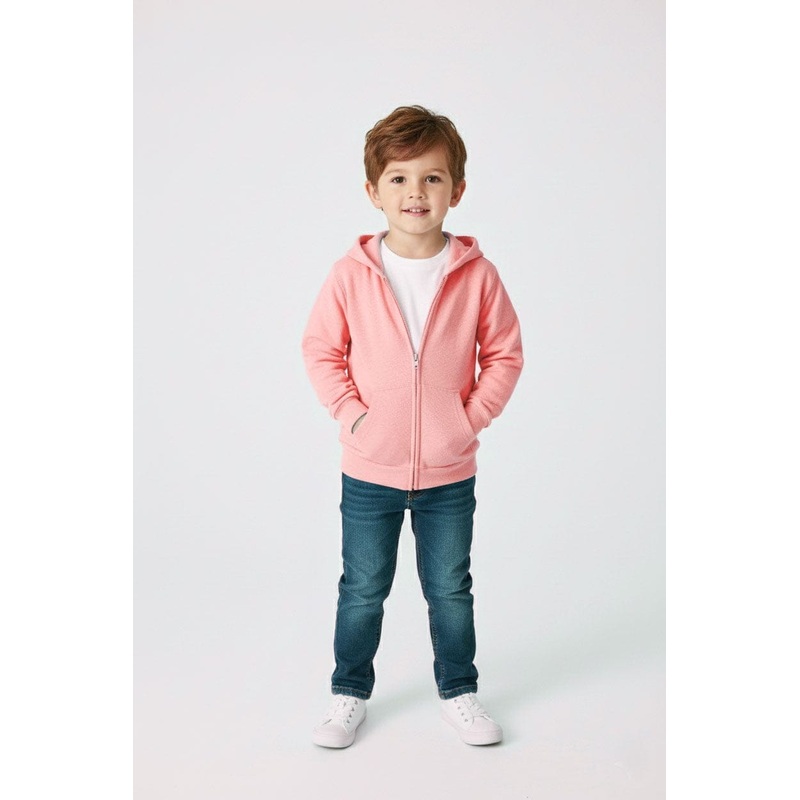Happy Kid’s Basic Minor Fault Zipper Hoodie