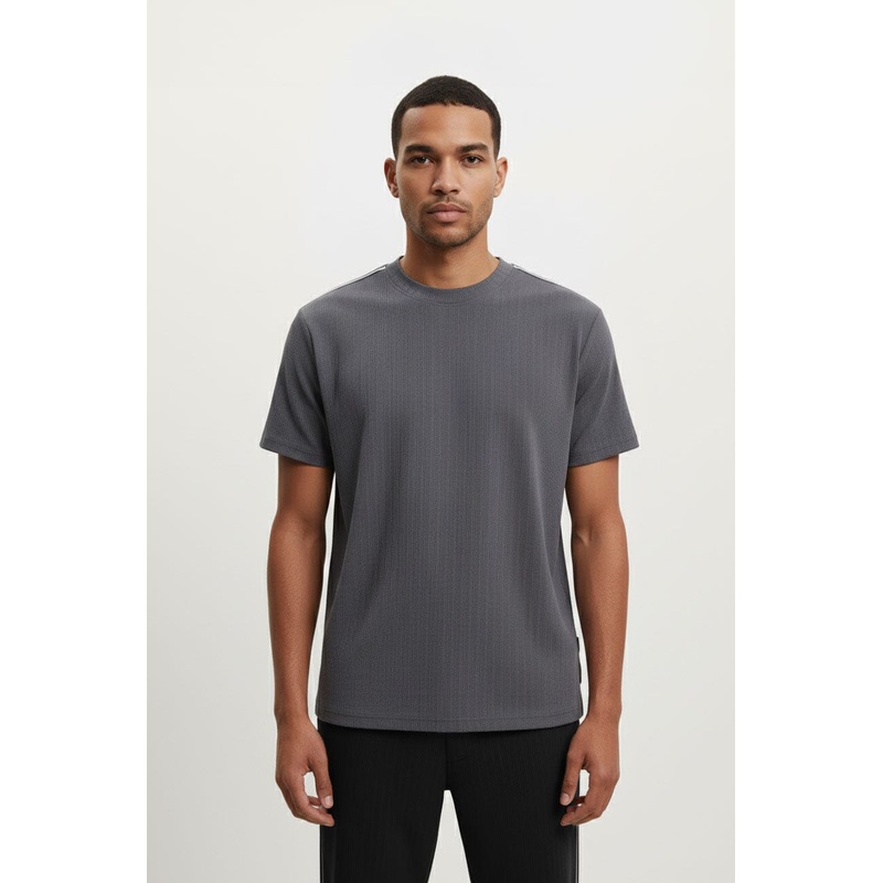 Men’s Dry-Fit Self Textured Tee Shirt