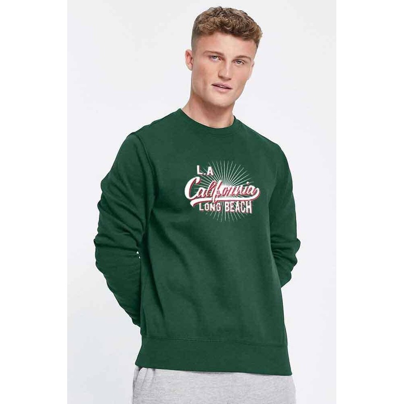 Richman Men’s Long Beach California Printed Fleece Sweat Shirt