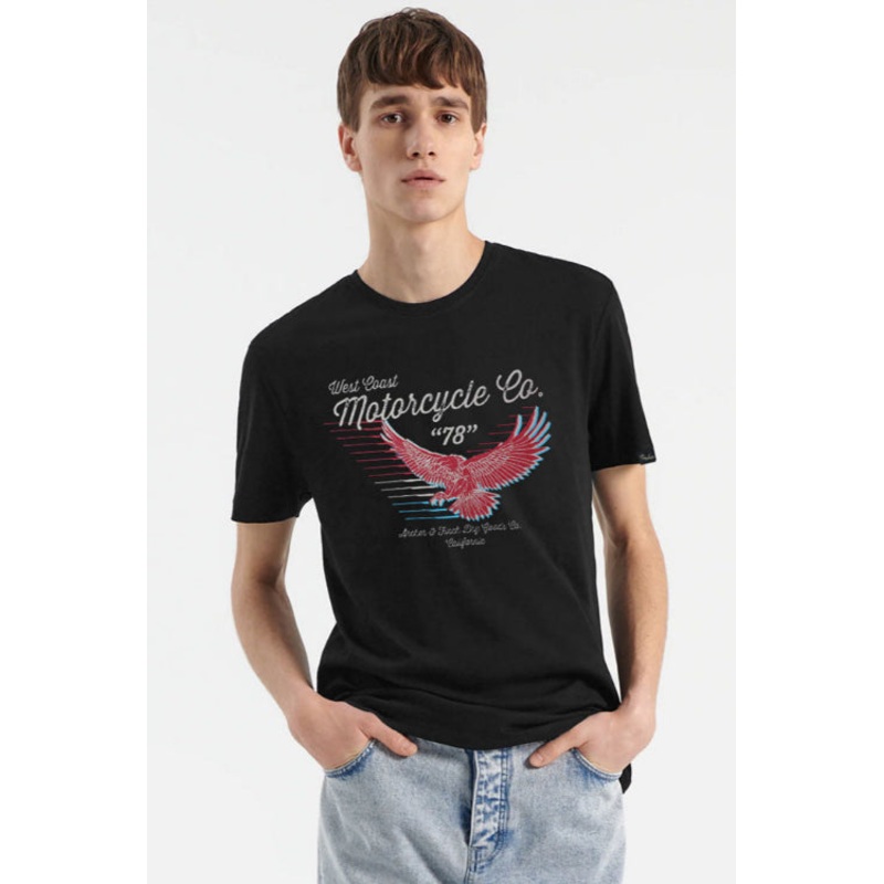 Archer & Finch Men’s West Coast Motorcycle Printed Tee Shirt